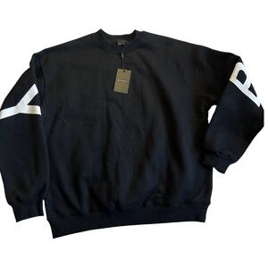 Blakely Clothing Black Spellout Logo Crewneck Sweatshirt Streetwear NWT